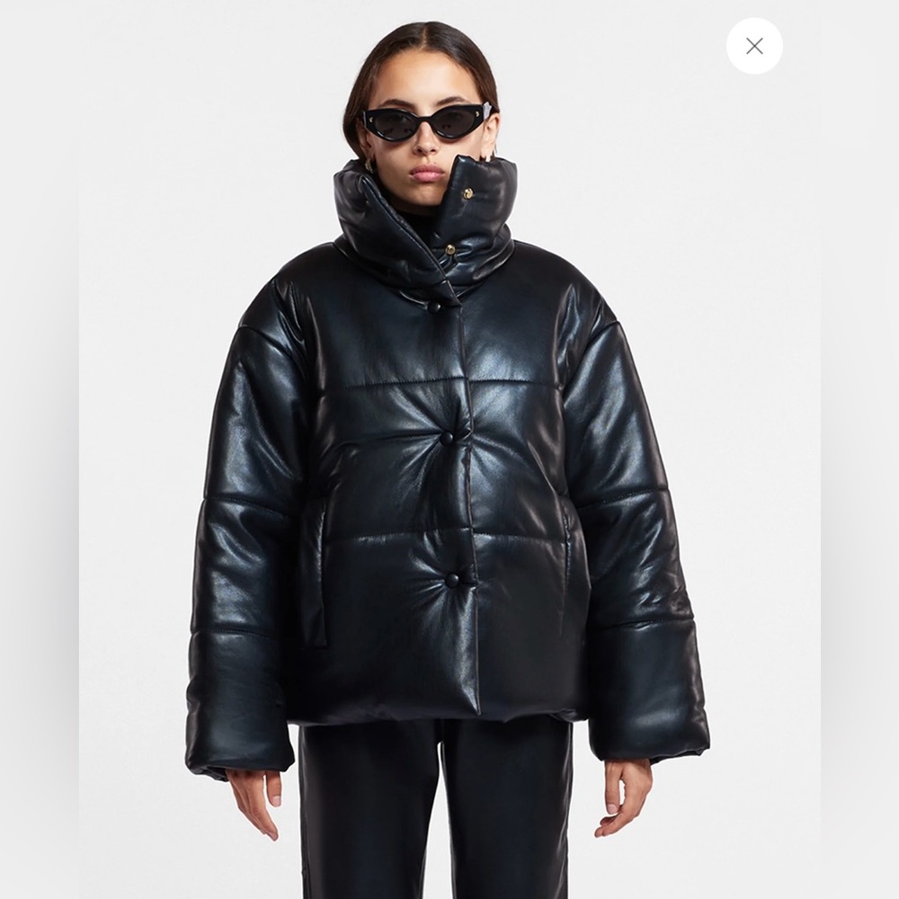 Nanushka HIDE Okobor Alt-Leather Puffer Jacket